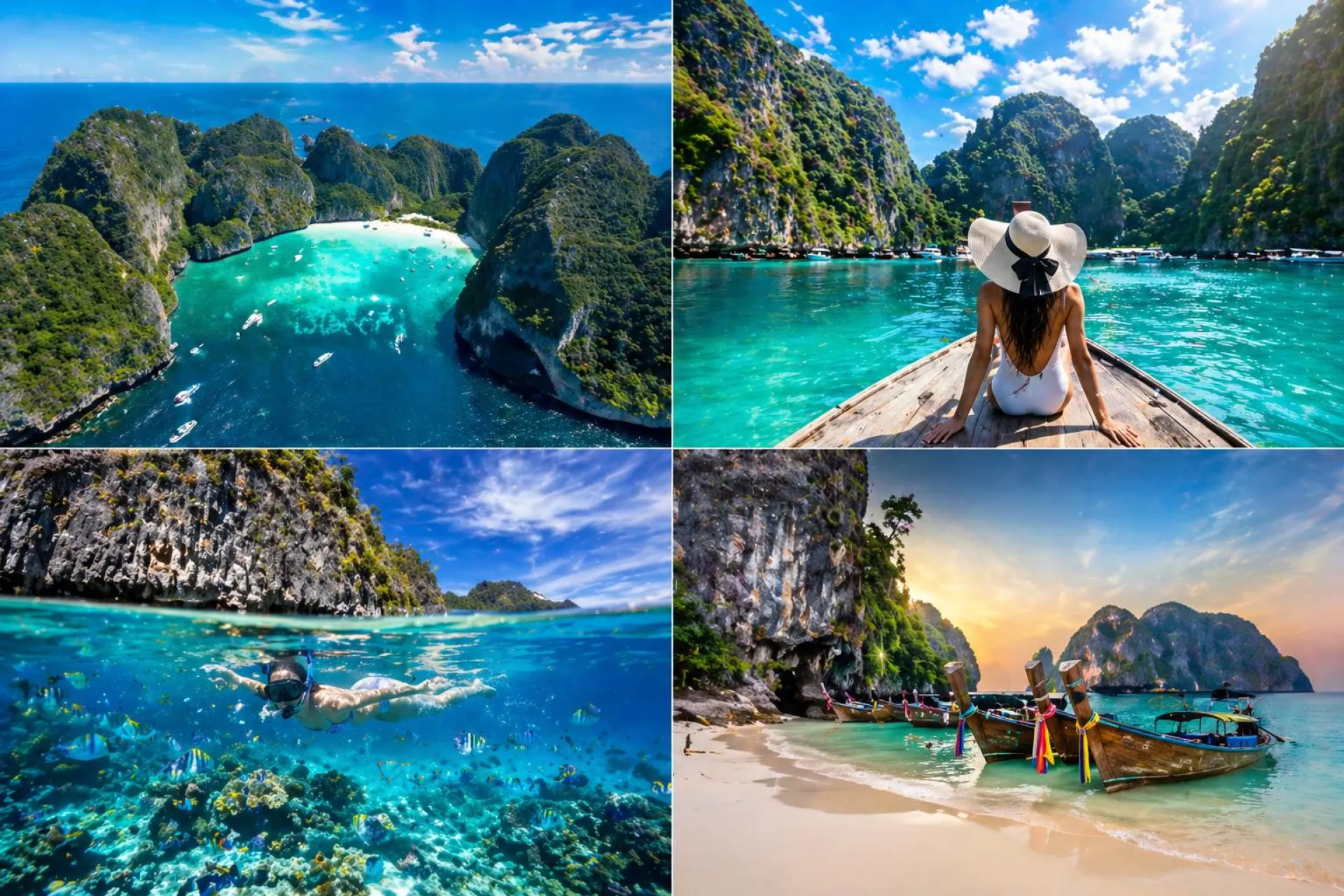 The Phi Phi Islands are one of the most famous island destinations in Thailand.